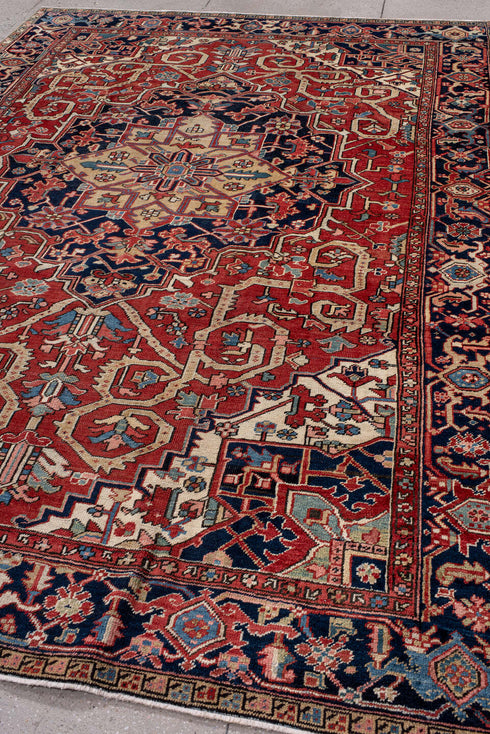 Antique Heriz Area Rug (8' x 11')